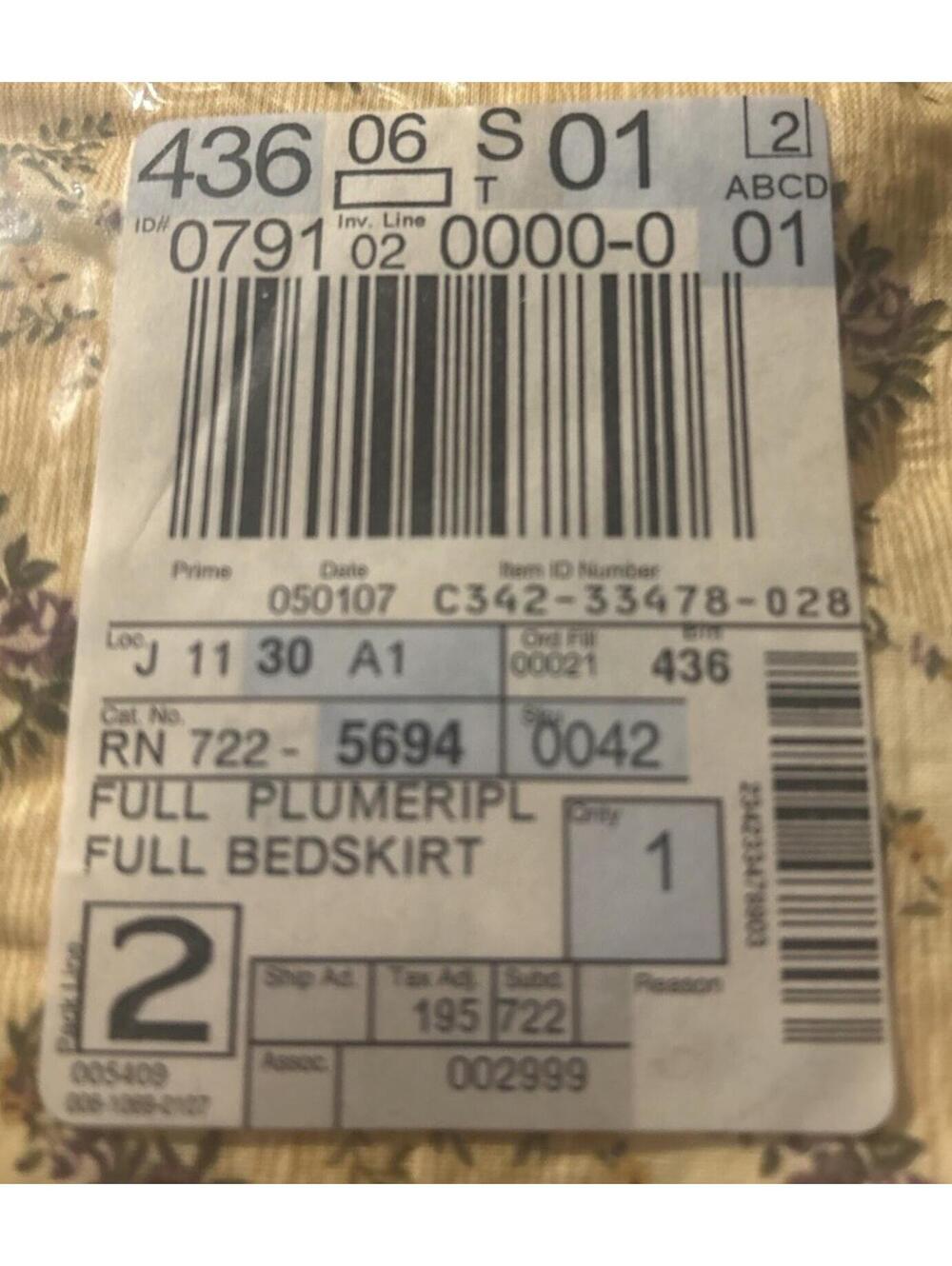 JCPenney Home Collection Full Size Floral Bedskirt - Picture 4 of 4